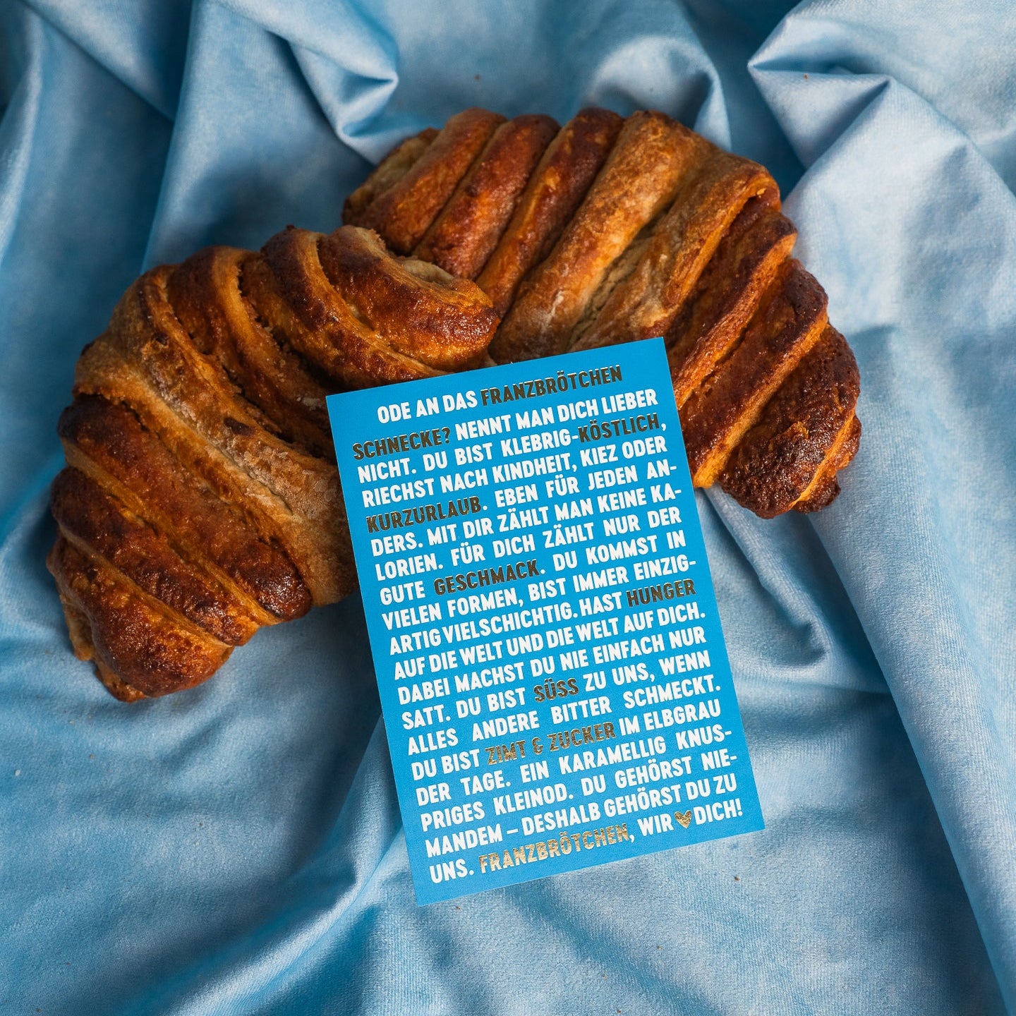 Postkarte - Ode an das Franzbrötchen